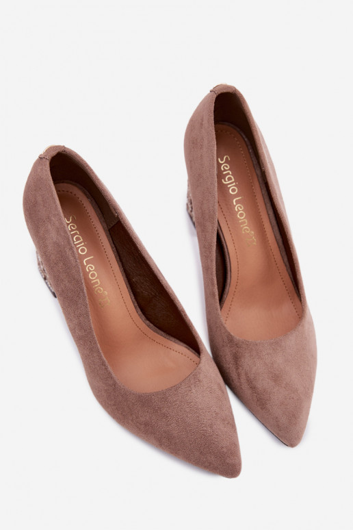 Kingad stiilse kontsaga Sergio Leone PB216 pruunid värvi