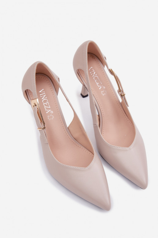 Korkokengät leikkuilla ja soljilla Vinceza 62288 harmaa