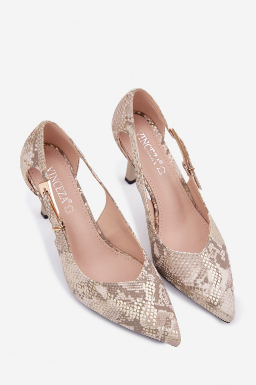 kõrge kontsaga Väljalõigetega I Złotą neetide ja pandlaga Vinceza 62288 Sellel ondu muster