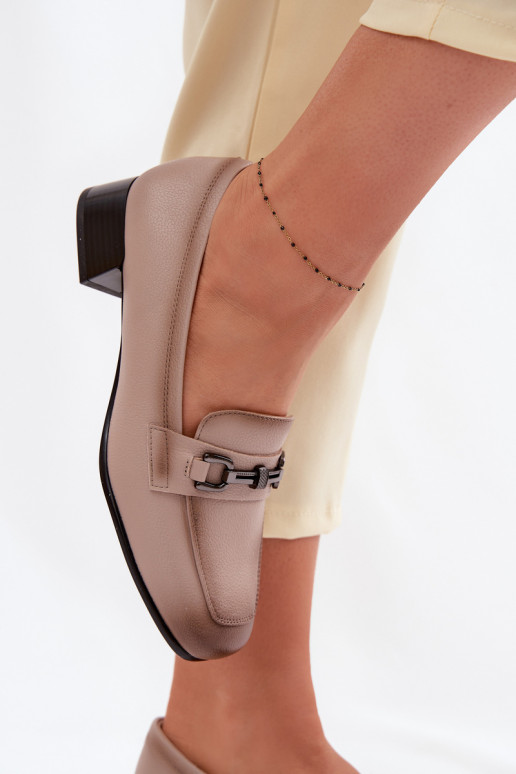 Pealhk jalatsid Pealiste omad Klockis kaunistustega Vinceza 39978 beeži värvi