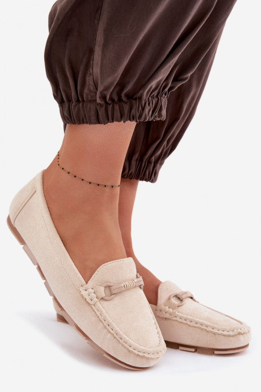 Mokassiinid Pealiste korter beeži värvi Olisa