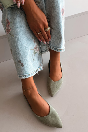 Baleriinad sileda tallagaEco Suedeu Rohelist värvi Lelisa 2