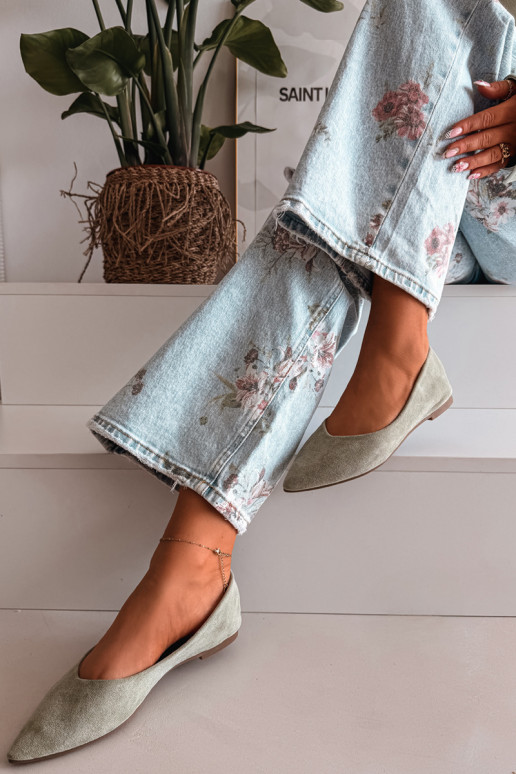 Baleriinad sileda tallagaEco Suedeu Rohelist värvi Lelisa