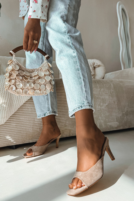 naiste plätud Peal Smukłym Obcasie beeži värvi Revina