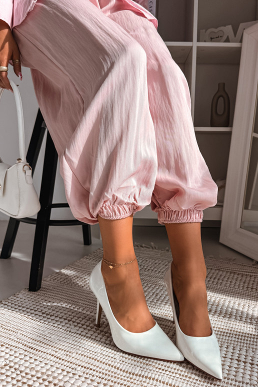 Klassikalised lakitud kõrged kontsadImitacji Skóry valget värvi Odira