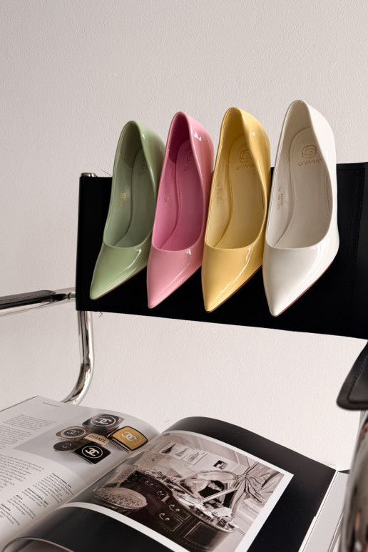 Klassikalised lakitud kõrged kontsadImitacji Skóry Tumeroosad värvi Odira