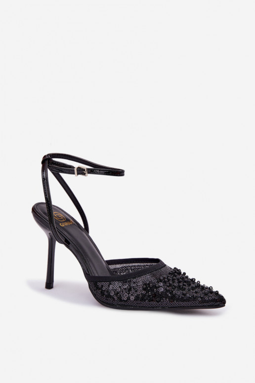 Pealistesandaalid kõrge jämeda kontsaga Kaunistatud litritega I Korallidikami msuud Nedira