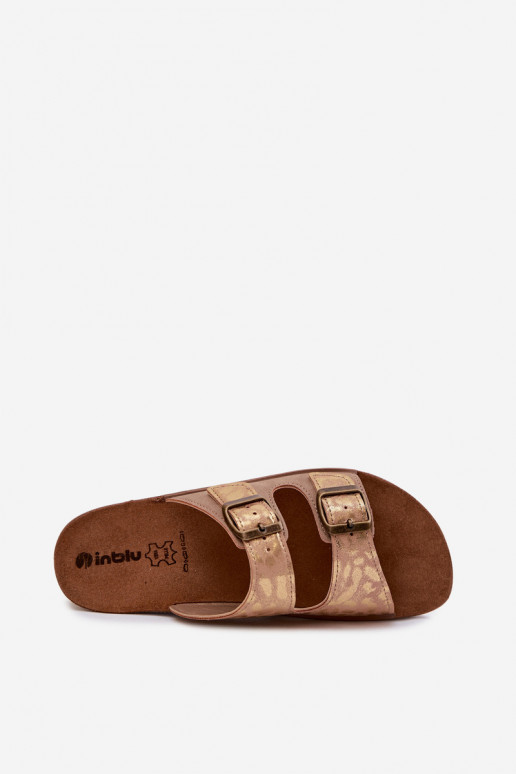 naiste plätud neetide ja pandlaga Inblu CP000063 beeži värvi