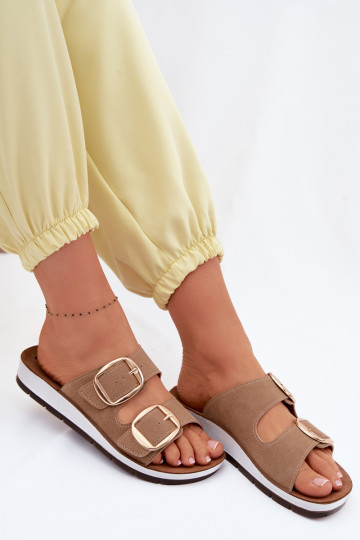 naiste plätud Ze Kuldset värvimi neetide ja pandlagami Inblu CP000061 pruunid värvi