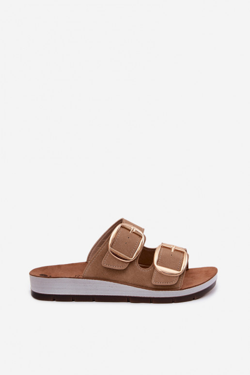 naiste plätud Ze Kuldset värvimi neetide ja pandlagami Inblu CP000061 pruunid värvi