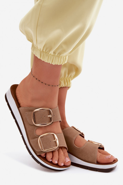 naiste plätud Ze Kuldset värvimi neetide ja pandlagami Inblu CP000061 pruunid värvi