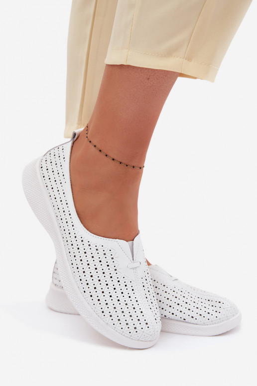 Pealhk Ažuurne jalatsid Pealiste omad valget värvi Eliva