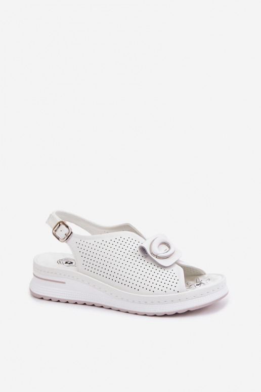 Pealistesandaalid Pealiste omad Koos Ornate Detalem valget värvi Deliva