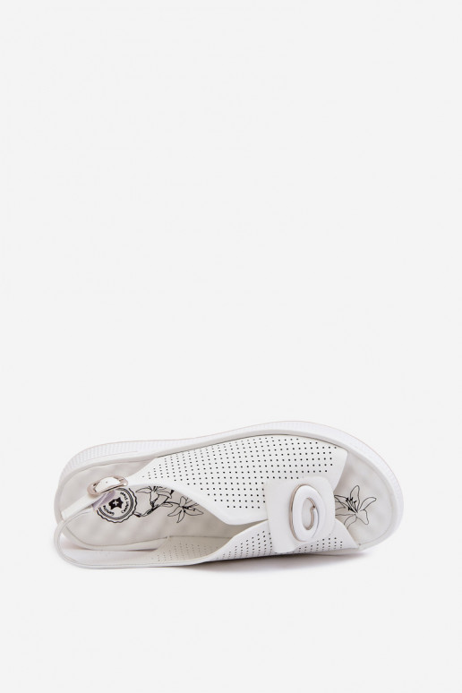 Pealistesandaalid Pealiste omad Koos Ornate Detalem valget värvi Deliva