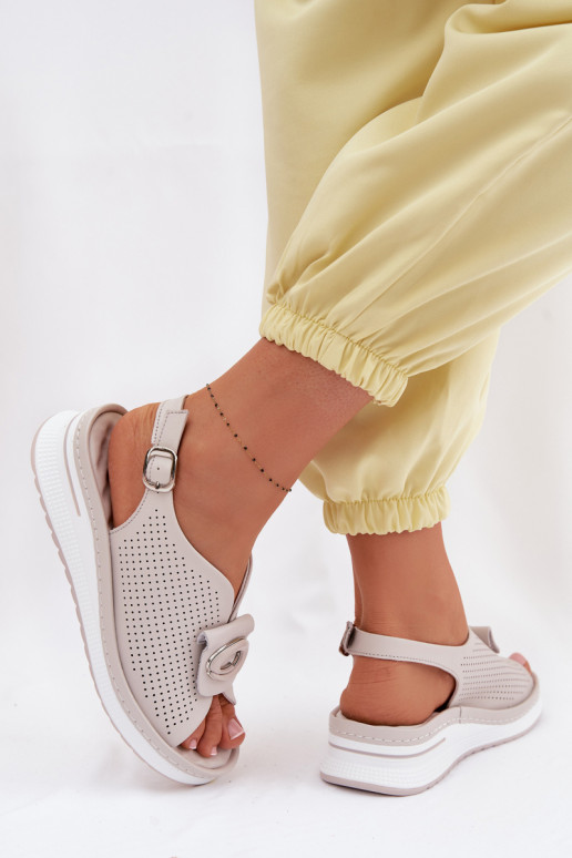 Pealistesandaalid Pealiste omad Koos Ornate Detalem Halli värvi Deliva