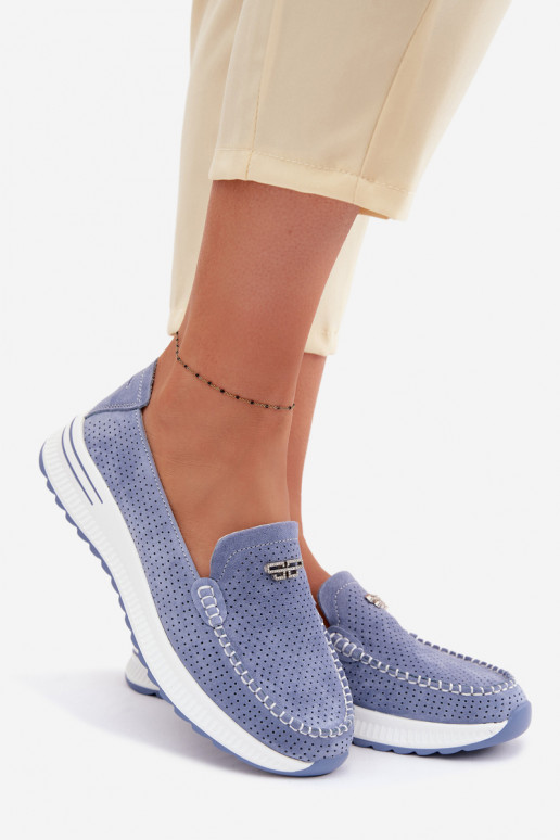 naiste mokassiinidPealturalnego seemisnakhsedu Sinist värvi Demela