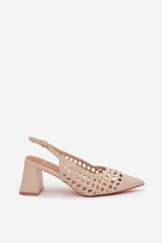 mustriga Pealistesandaalid beeži värvi Kedira