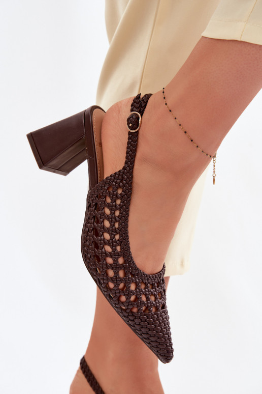 mustriga Pealistesandaalid Czekoladosissee Kedira