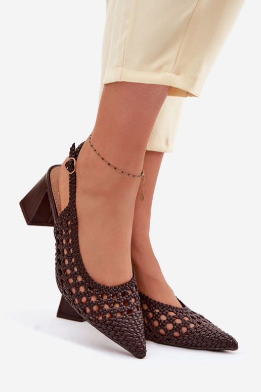 mustriga Pealistesandaalid Czekoladosissee Kedira