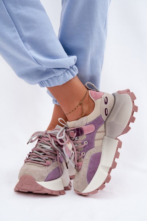 Pealhk seemisnakhsed Sneakers tüüpi jalanõud Pealiste omad GOE TT2N4026 Violetne värv