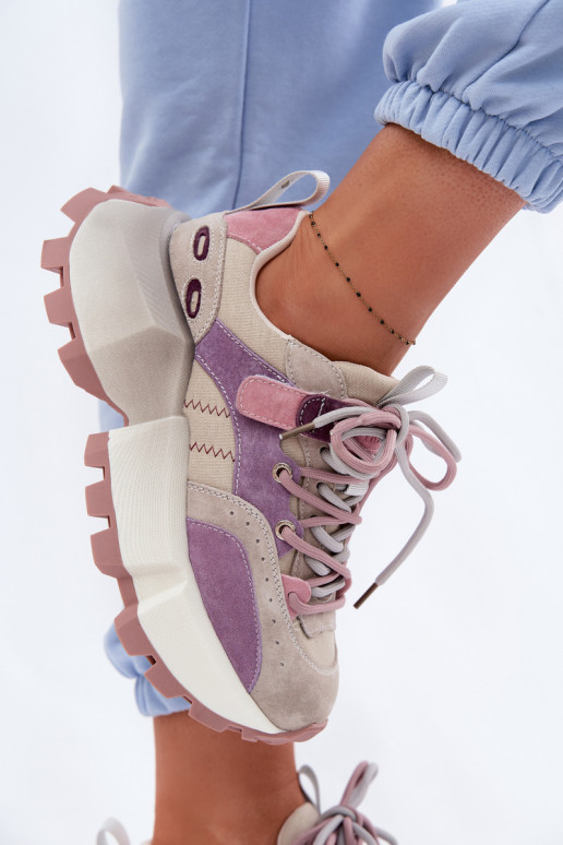 Pealhk seemisnakhsed Sneakers tüüpi jalanõud Pealiste omad GOE TT2N4026 Violetne värv