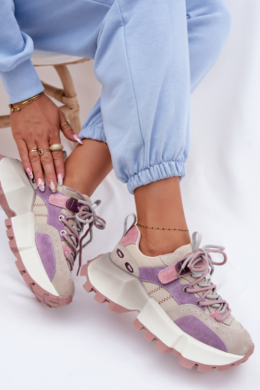 Pealhk seemisnakhsed Sneakers tüüpi jalanõud Pealiste omad GOE TT2N4026 Violetne värv