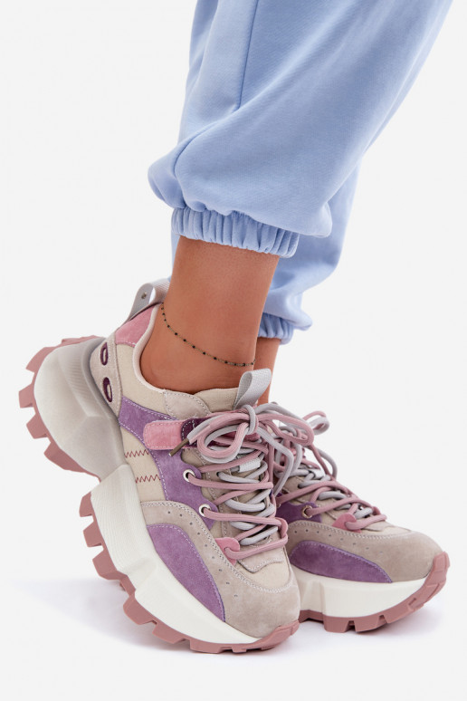 Pealhk seemisnakhsed Sneakers tüüpi jalanõud Pealiste omad GOE TT2N4026 Violetne värv