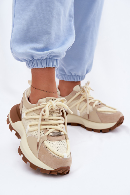 Pealhk seemisnakhsed Sneakers tüüpi jalanõud Pealiste omad GOE TT2N4021 beeži värvi