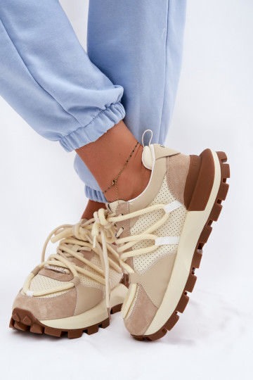 Pealhk seemisnakhsed Sneakers tüüpi jalanõud Pealiste omad GOE TT2N4021 beeži värvi 2