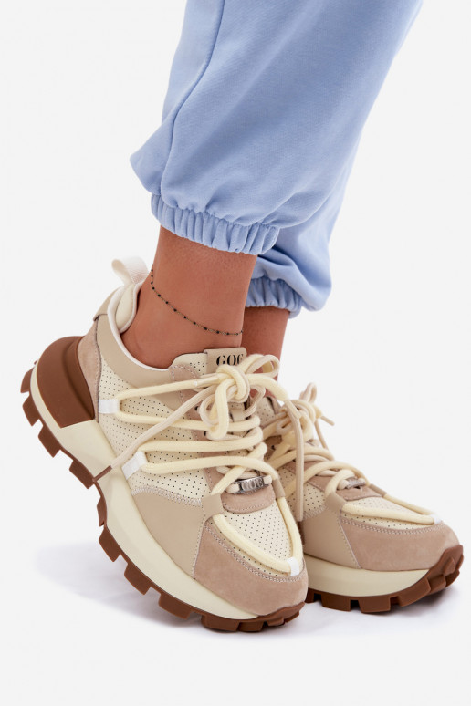 Pealhk seemisnakhsed Sneakers tüüpi jalanõud Pealiste omad GOE TT2N4021 beeži värvi