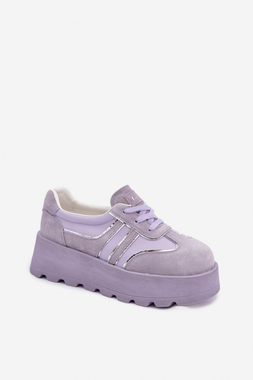seemisnakhsed Sneakers tüüpi jalanõud platvormiga GOE TT2N4054 Violetne värv