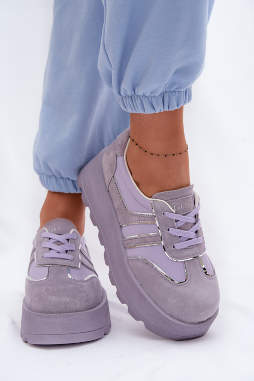 seemisnakhsed Sneakers tüüpi jalanõud platvormiga GOE TT2N4054 Violetne värv