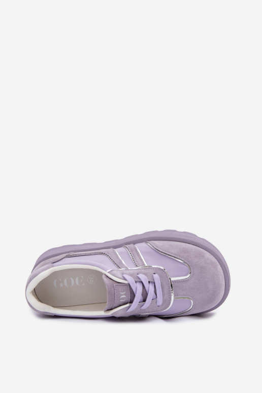 seemisnakhsed Sneakers tüüpi jalanõud platvormiga GOE TT2N4054 Violetne värv