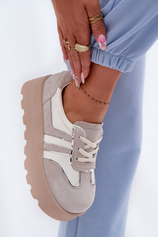 seemisnakhsed Sneakers tüüpi jalanõud platvormiga GOE TT2N4052 valget värvi