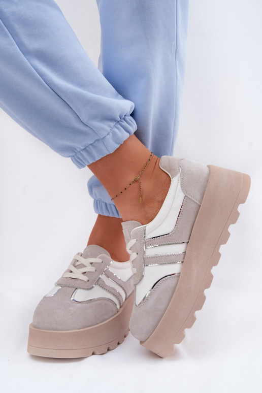 seemisnakhsed Sneakers tüüpi jalanõud platvormiga GOE TT2N4052 valget värvi