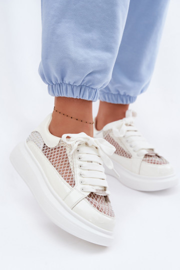 Pealhk Sneakers tüüpi jalanõud Pealiste omad Kaunistusega GOE TT2N4010 valget värvi 2