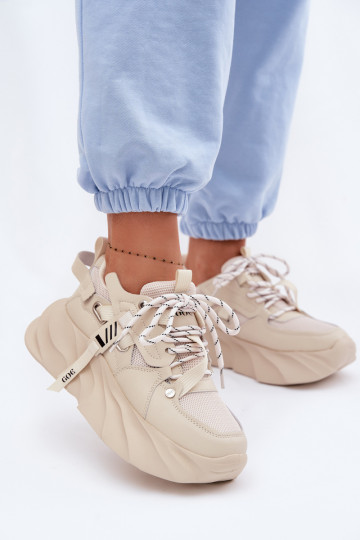 Pealhk Sneakers tüüpi jalanõud Pealiste omad GOE TT2N4012 beeži värvi