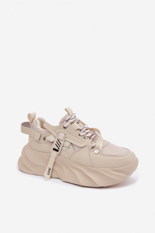 Pealhk Sneakers tüüpi jalanõud Pealiste omad GOE TT2N4012 beeži värvi