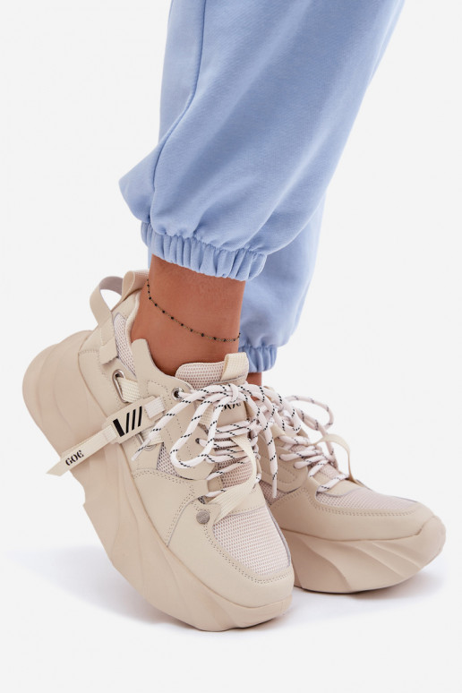 Pealhk Sneakers tüüpi jalanõud Pealiste omad GOE TT2N4012 beeži värvi
