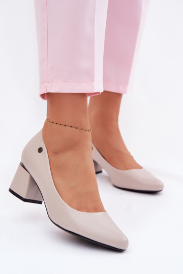 Kingad kõrge jämeda kontsaga Vinceza 62292 Halli värvi