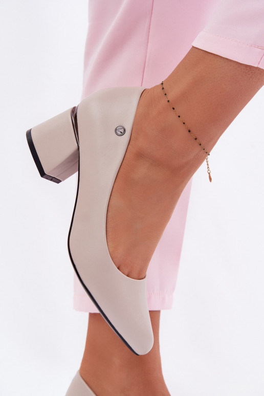 Kingad kõrge jämeda kontsaga Vinceza 62292 Halli värvi