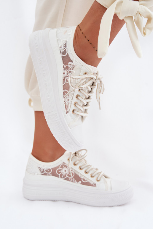 naiste saapad pitsilised platvormiga Lee Cooper LCIN-26-44-4480 valget värvi