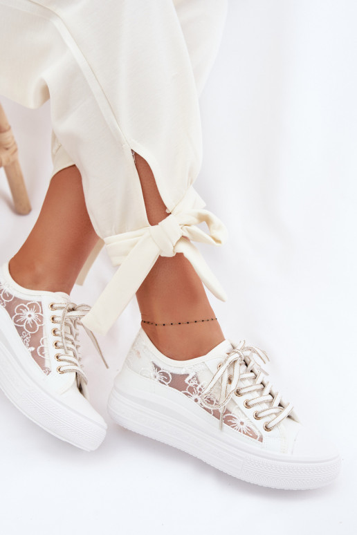 naiste saapad pitsilised platvormiga Lee Cooper LCIN-26-44-4480 valget värvi