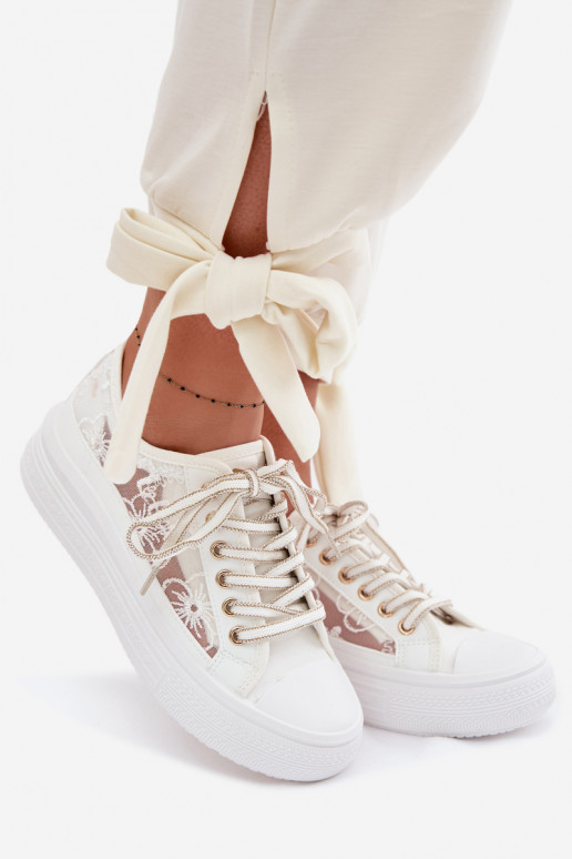 naiste saapad pitsilised platvormiga Lee Cooper LCIN-26-44-4480 valget värvi