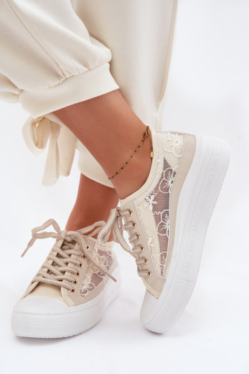 naiste saapad pitsilised platvormiga Lee Cooper LCIN-26-44-4481 beeži värvi