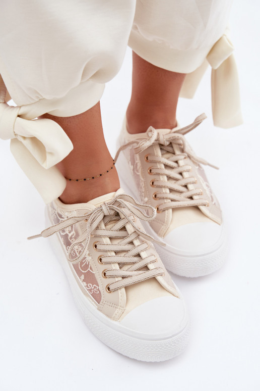 naiste saapad pitsilised platvormiga Lee Cooper LCIN-26-44-4481 beeži värvi