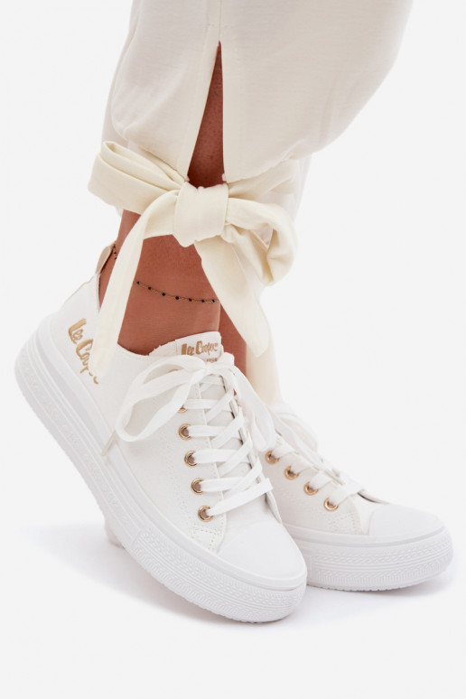 vabaaja jalanõud platvormiga Lee Cooper LCIN-26-44-4482 valget värvi