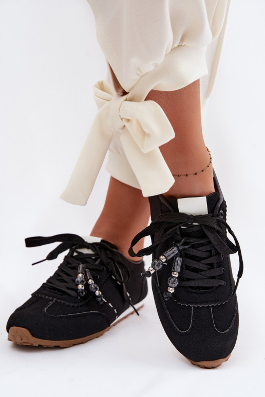 Sneakers tüüpi jalanõud Pealiste madalad koos pärlitega msuud Galora