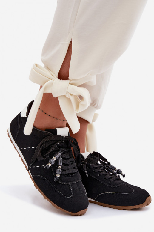 Sneakers tüüpi jalanõud Pealiste madalad koos pärlitega msuud Galora