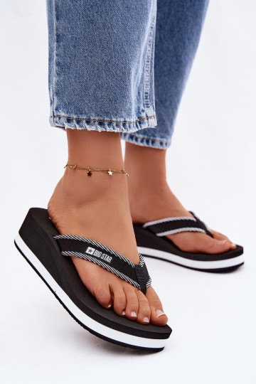 Plätud moodsad varbavahe-sandaalid Pealiste omad platvormiga Big Star NN274A727 msuud 2